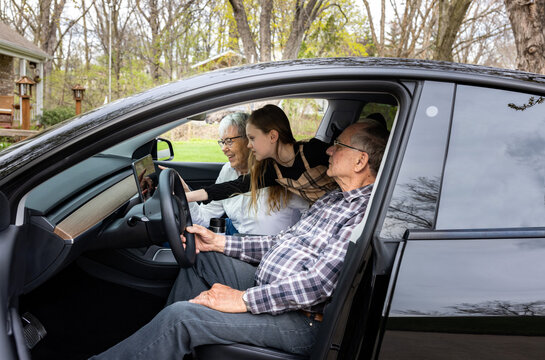 Family time in electric car