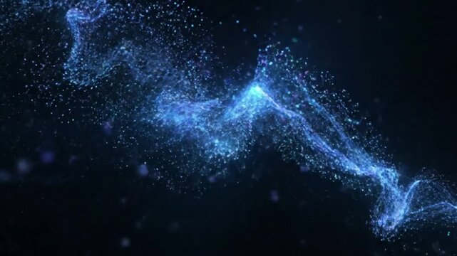 Abstract Sci-Fi Interface Intricate, non-representational patterns of light particles forming advanced UI elements.