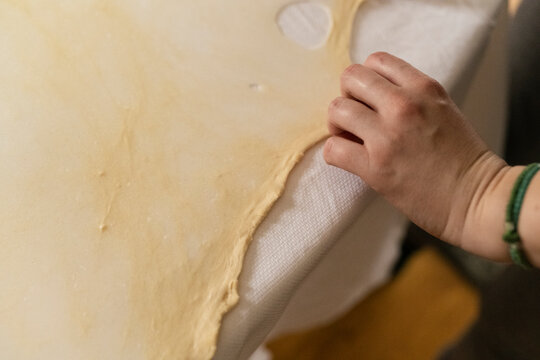Homemade Serbian Gibanica preparation