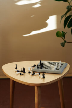 Chess on small table