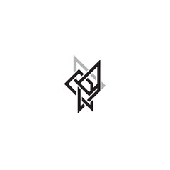 Obraz premium Abstract Geometric Star Shape Interlocking Design.