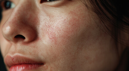 Fototapeta premium Close-up of hydrated and radiant skin