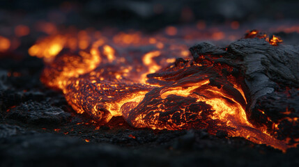 Natural wonders of magma eruption