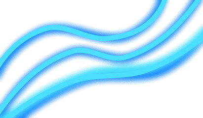 A blue neon light waves glowing on transparent background, dynamic futuristic design element for posters and banners.