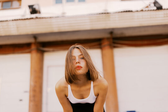 young woman on the street