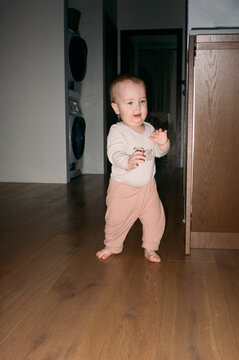 First Baby Steps At Home  - film analog