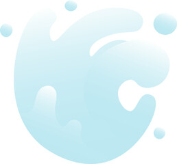Illustration of Blue Water Splashes vector shape