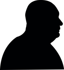 a man head silhouette vector