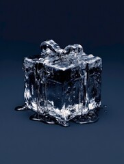 Obraz premium Melting Ice Gift Box with Bow