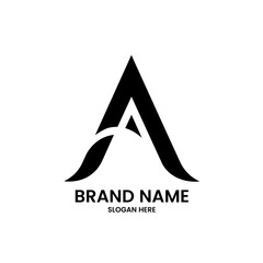 Word "A" Minimal Logo Design