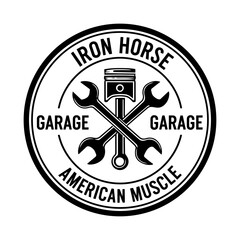 Iron Horse Vector Logo Design PNG