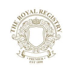 Royal Registry Vector Logo Design PNG