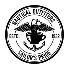 Nautical Outfiters Vector Logo Design PNG