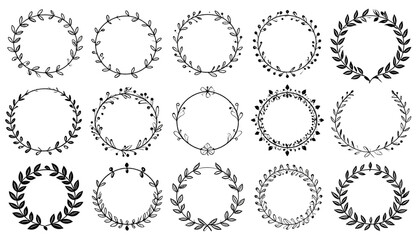 Intricate geometric patterns of interconnected circular and triangular shapes isolated on transparent background