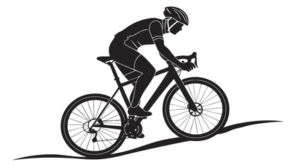 Obraz premium Professional cyclist riding bicycle with dynamic motion and speed