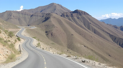 Fototapeta premium Roads on the Sirra Madre Oriental Mountain side, Mexico.