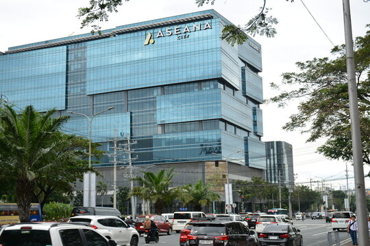 Aseana three building facade in Paranaque, Philippines