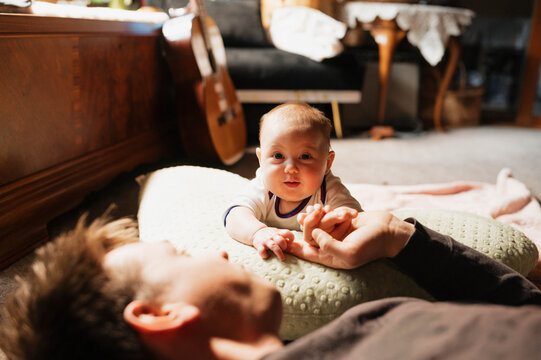 A baby at home