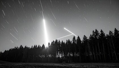 Long exposure of light trails on a winding road