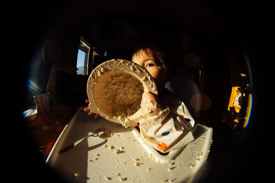 Messy baby after brekafast