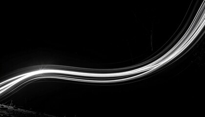 Abstract light trails on a black background