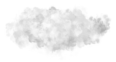 Naklejka premium Realistic white fluffy cloud isolated on transparent background