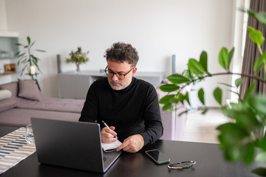 Businessman working from home 