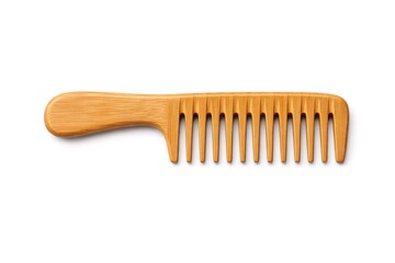 Obraz premium Bamboo Detangling Comb Isolated on White