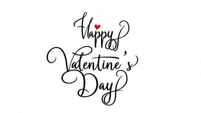 Happy Valentines Day Calligraphy Design Elements.