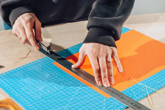 craftsman cutting paper.