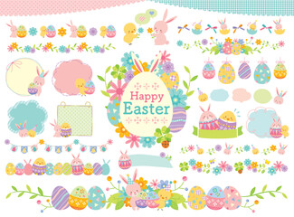 かわいいイースターのイラストセット