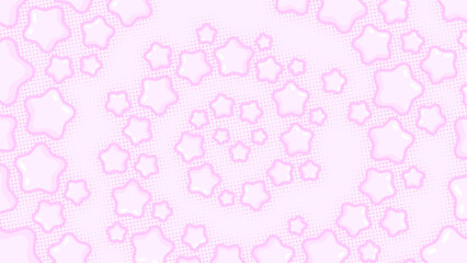 螺旋状に広がる立体的な星の可愛い背景