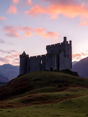 Obraz premium Kilchurn Castle, Scotland at sunrise.