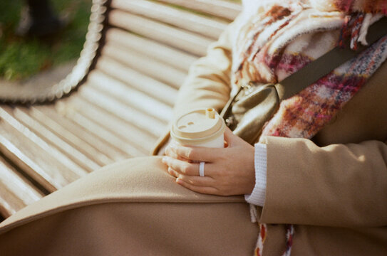 Coffee in the hands of an unknown