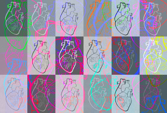 Graffiti Style Real Heart Pattern