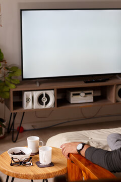 Relaxing at home watching TV