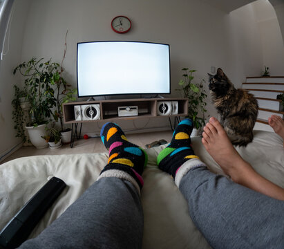 POV Relaxation, watching TV at Home (UGC)