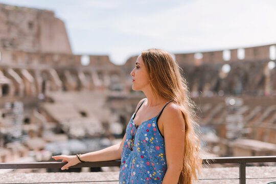 Woman at the Colosseum in Rome
