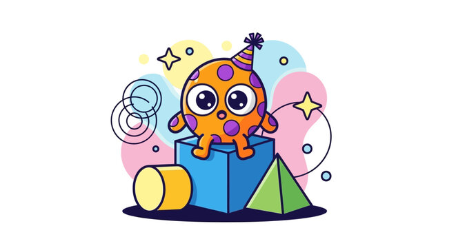A funny fish cartoon character holding a fish in a comic vector illustration design featuring a cute animal drawing for kid art and holiday signs
