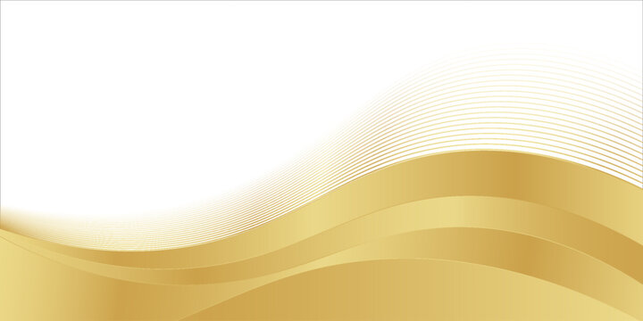 gold wave curve, golden wave corner shape for element, eps10