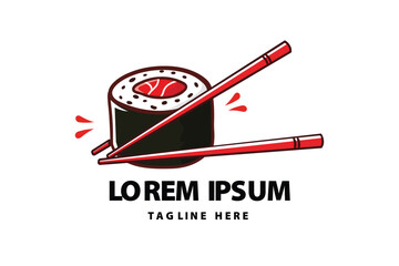 Sushi Roll with Chopsticks Logo © Pixel Perfect