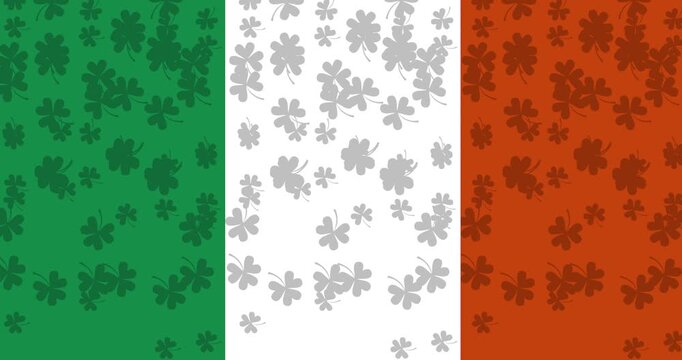 cloverleaf on an Ireland flag