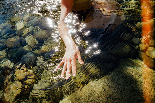 Woman at swimming hole