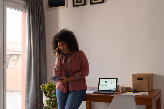 Woman calling customer service