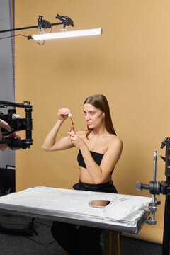 Beauty shooting in the studio