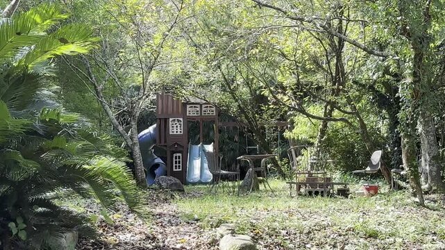 Garden of Traditional Japanese House with Trees Itoshima Fukuoka