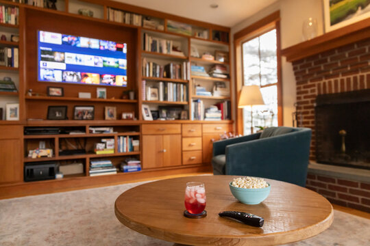 Streaming tv content screen  house living room 
