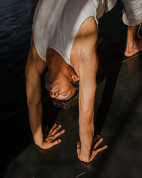 Deep Backbend Yoga Pose with Elegant Control