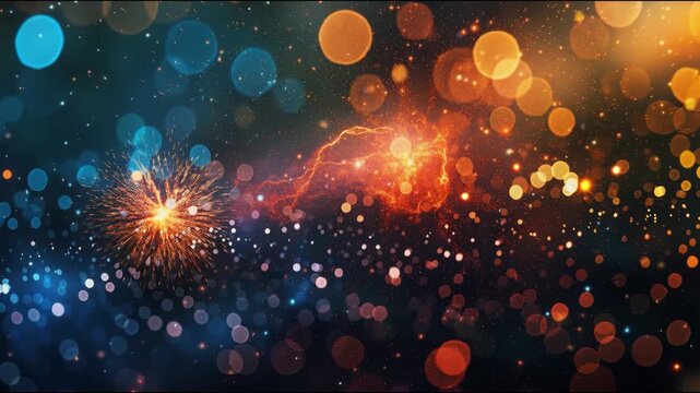 Abstract Light Explosion with Bokeh