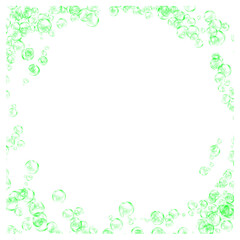 Glowing green bubbles ascend against a dark void a vibrant abstract background for digital art and design projects